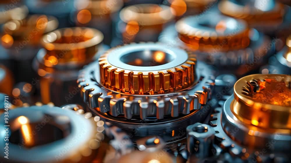 Metal iron gears of the mechanism background Metal iron gears of the mechanism background
