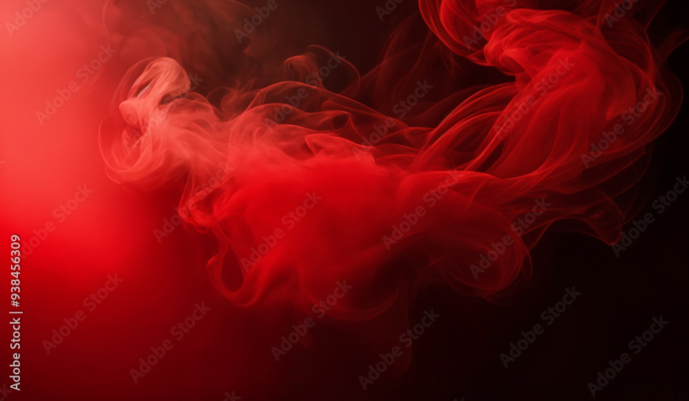 Obraz premium Abstract red smoke background texture. AI generated.