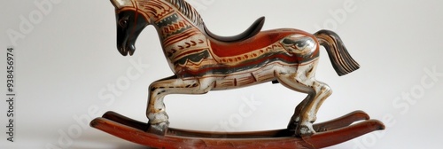 Elegant antique rocking horse toy photo