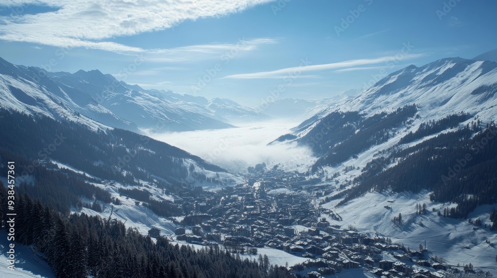 Laret vista in Davos, Switzerland Laret vista in Davos, Switzerland