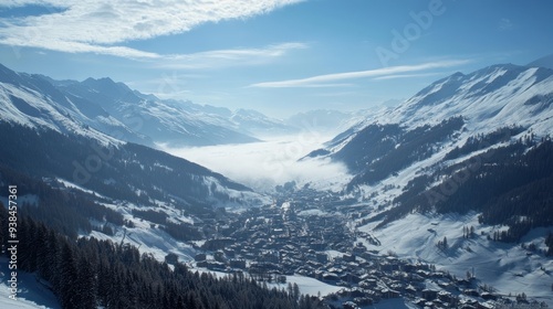 Laret vista in Davos, Switzerland