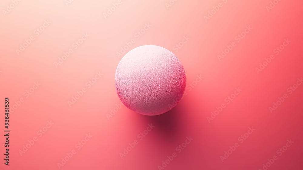 A pink ball is sitting on a pink background A pink ball is sitting on a pink background