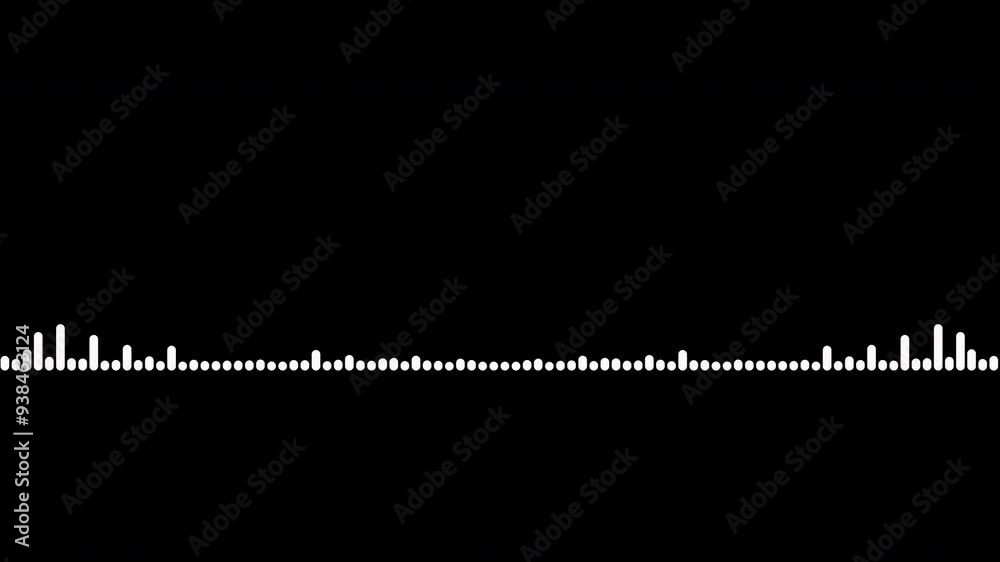 White audio waveform spectrum animation, 4k White audio waveform spectrum animation, 4k