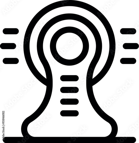 Icon of a humidifier diffusing steam, perfect for representing air humidification and home appliances