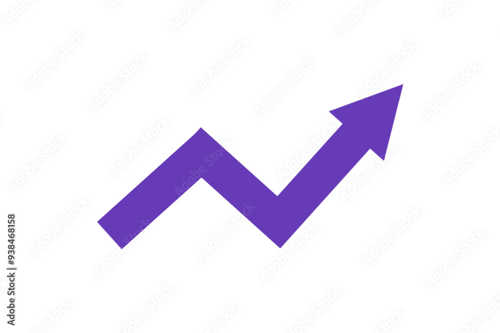 Growing business purple arrow on transparent background. Business concept, growing chart. Concept of sales symbol icon with arrow moving up. Economic Arrow With Growing Trend. Growing business purple arrow on transparent background. Business concept, growing chart. Concept of sales symbol icon with arrow moving up. Economic Arrow With Growing Trend.
