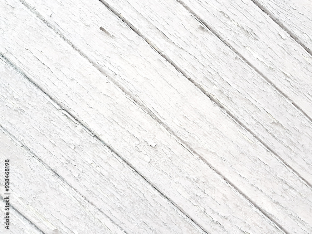 Fototapeta premium White diagonal boards wood. Planks texture background