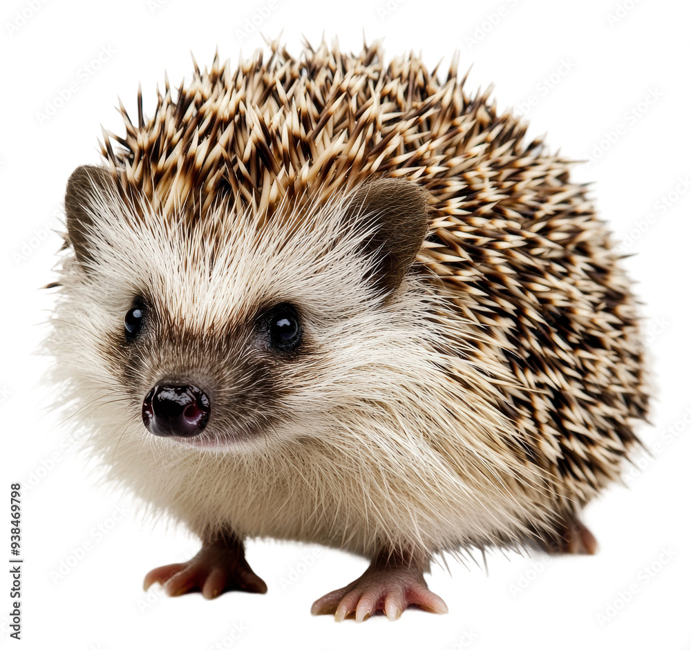 Obraz premium PNG Small hedgehog exploring a light background