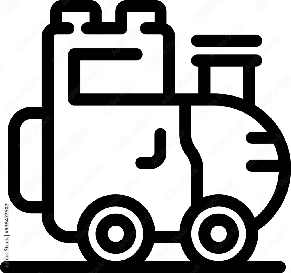 Simple line drawing of a toy train, evoking feelings of nostalgia and childhood fun Simple line drawing of a toy train, evoking feelings of nostalgia and childhood fun