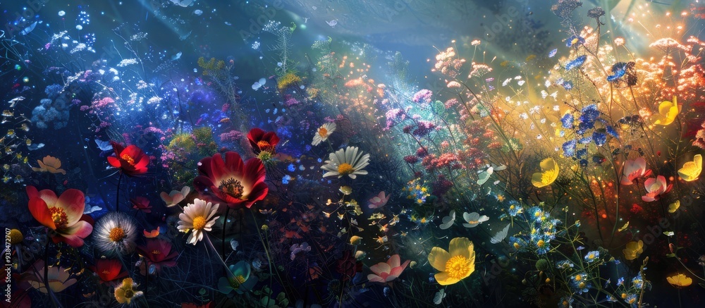 Fototapeta premium The First Spring Sprouts The Awakening Of Flowers
