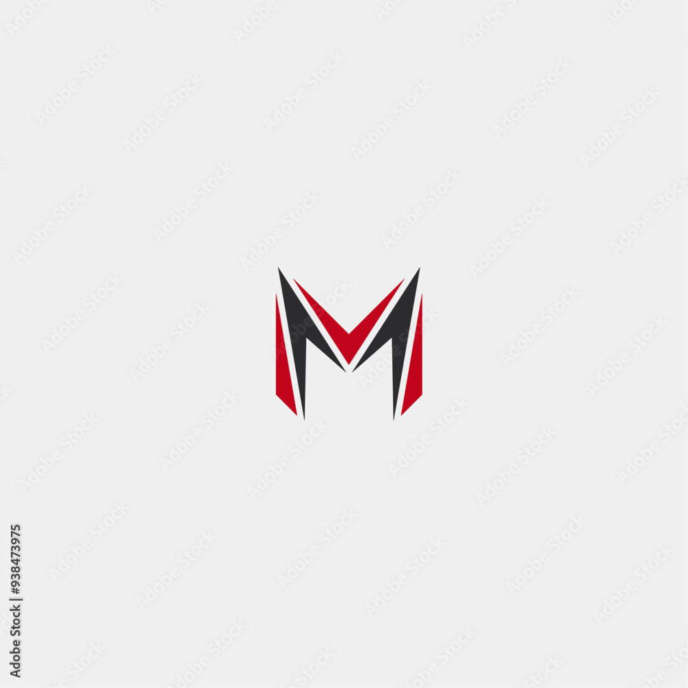 Letter M logo flat vector design Letter M logo flat vector design