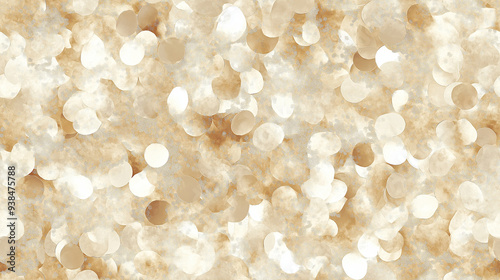 shimmering ecru sequin texture with scattered beige and cream accents, spangle texture, spancole texture