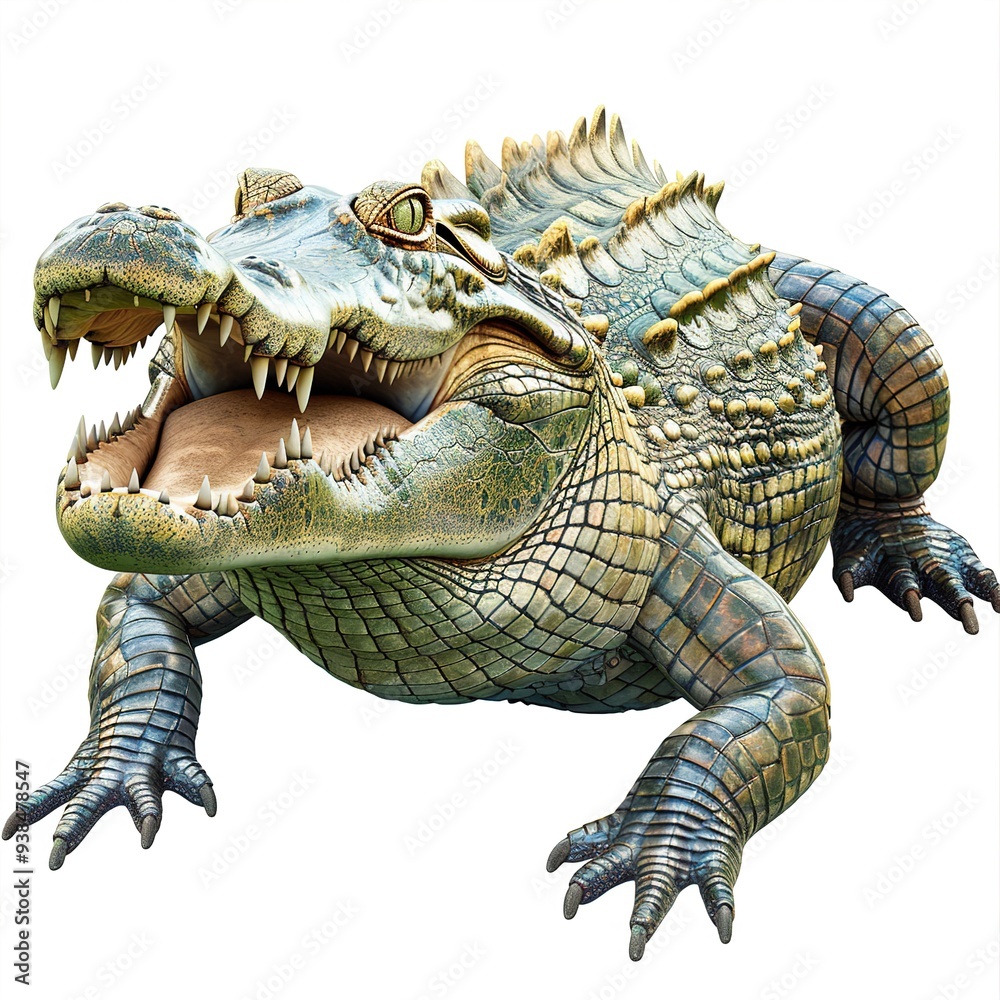 Fototapeta premium Crocodile Light element animal cartoon isolated whitebackground 16:9