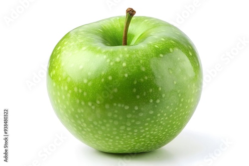 green apple on white background