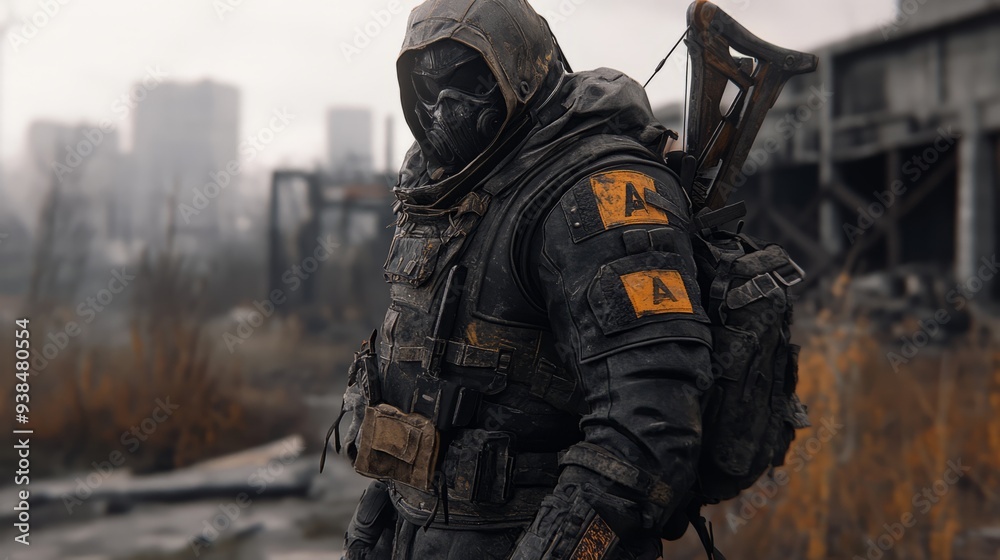 Fototapeta premium A character from an apocalyptic world