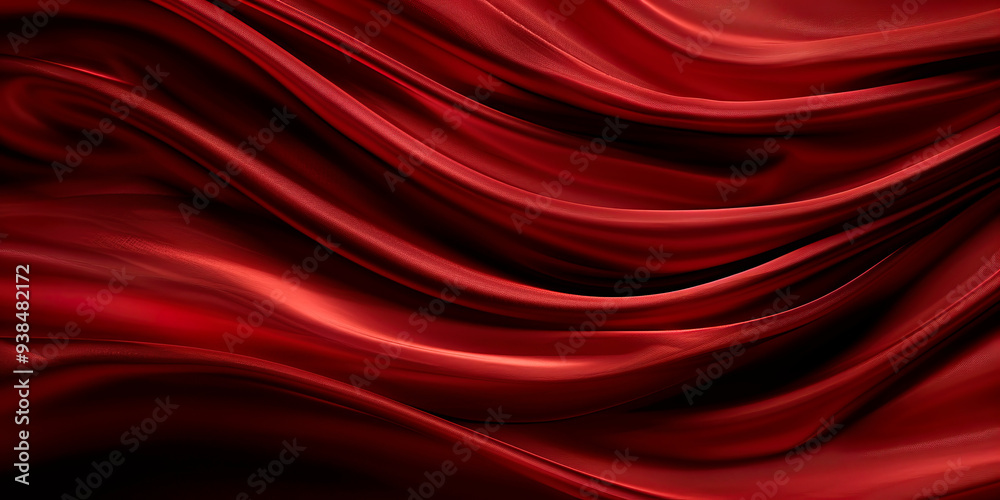 A red and black striped fabric with a wave pattern. The red fabric is flowing and the black stripes are creating a contrast. The image has a bold and dramatic feel to it A red and black striped fabric with a wave pattern. The red fabric is flowing and the black stripes are creating a contrast. The image has a bold and dramatic feel to it
