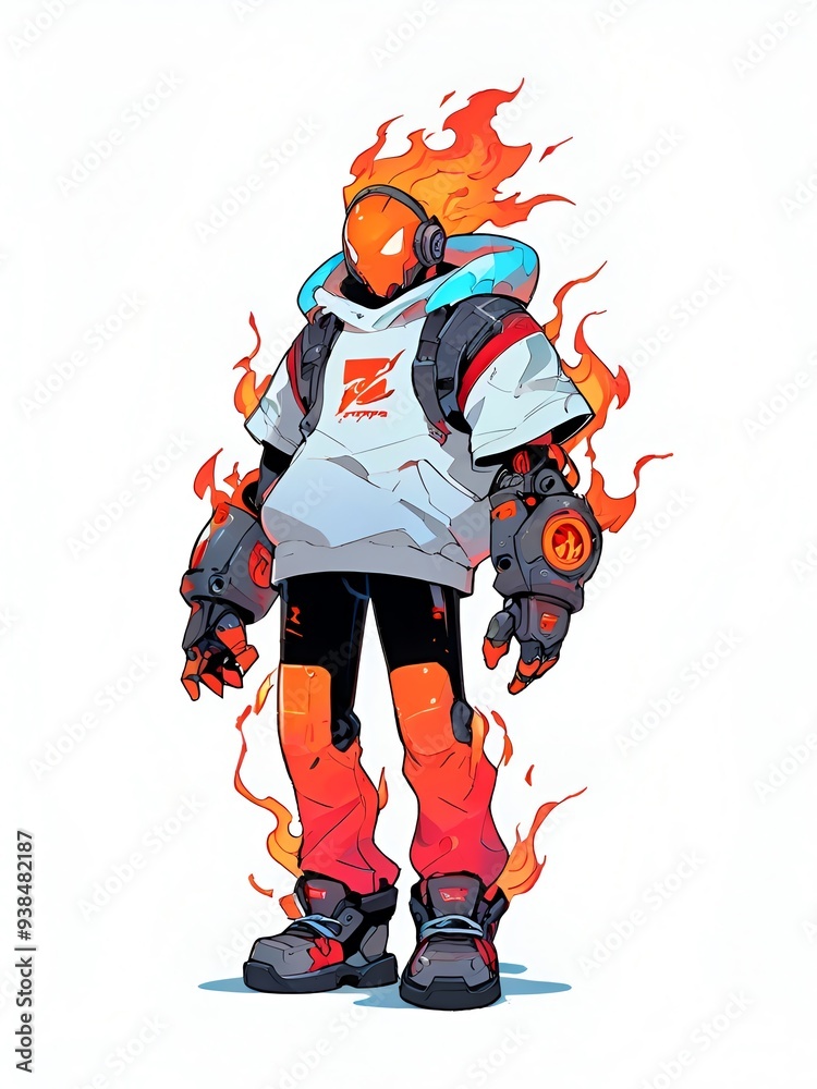 Fiery Character Design: Digital Illustration Fiery Character Design: Digital Illustration