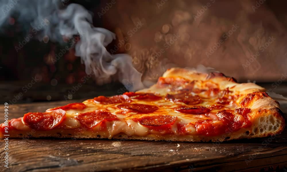 Discover the irresistible charm of a perfectly cooked slice of pepperoni pizza