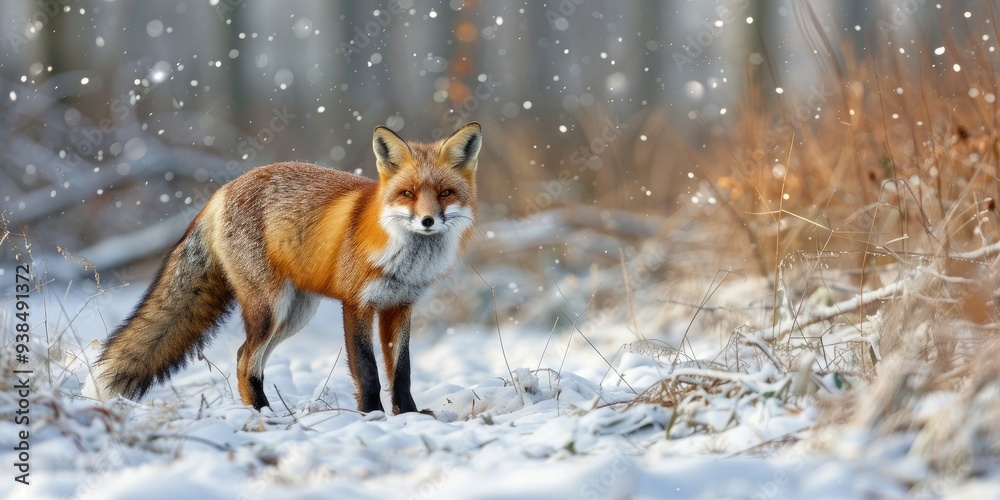 Winter Scene Featuring the Red Fox Winter Scene Featuring the Red Fox