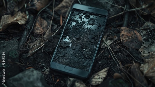 Smartphone Covered in Dirt