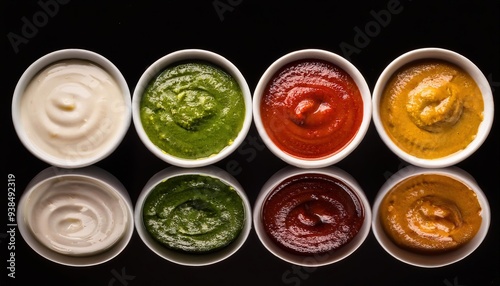 Assorted Dipping Sauces Perfect for Appetizers