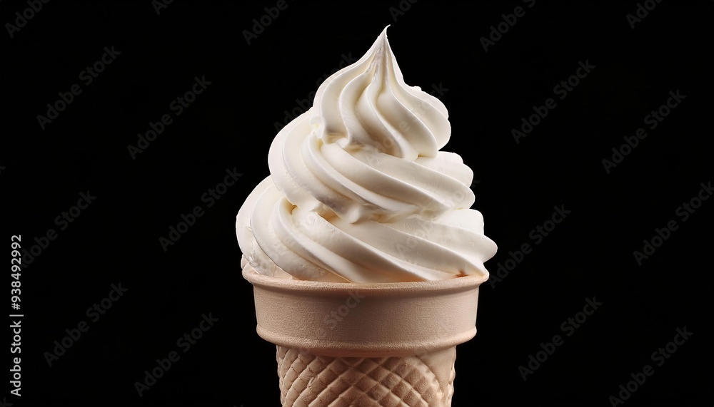Classic Soft Serve Vanilla Ice Cream Cone Classic Soft Serve Vanilla Ice Cream Cone