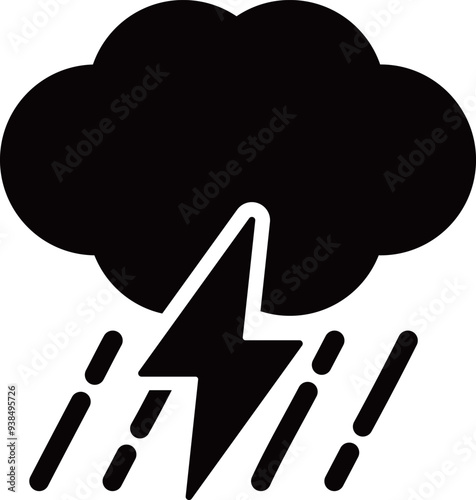 雷雨のアイコンイラスト