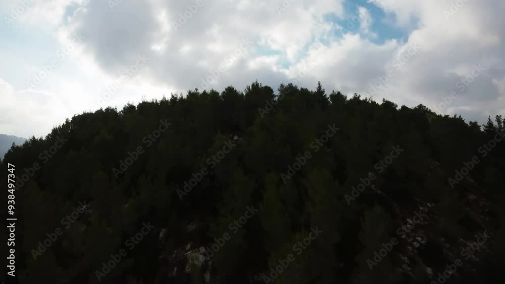 Aerial video over the forest of the Jerusalem mountains, Israel Aerial video over the forest of the Jerusalem mountains, Israel
