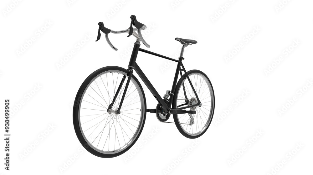 Generic black bicycle isolate in transparent png Generic black bicycle isolate in transparent png