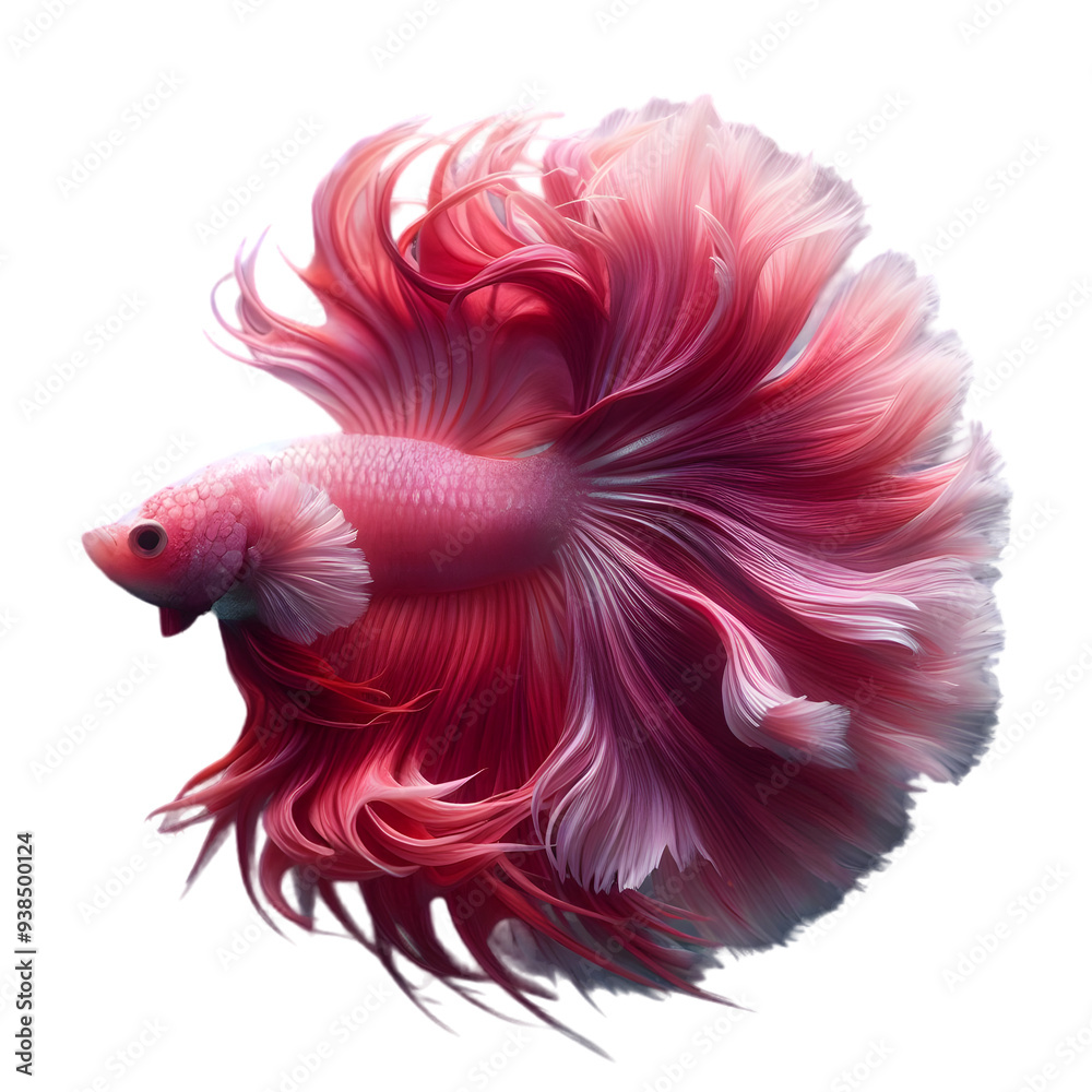 Obraz premium Betta fish Isolated transparent Background 23
