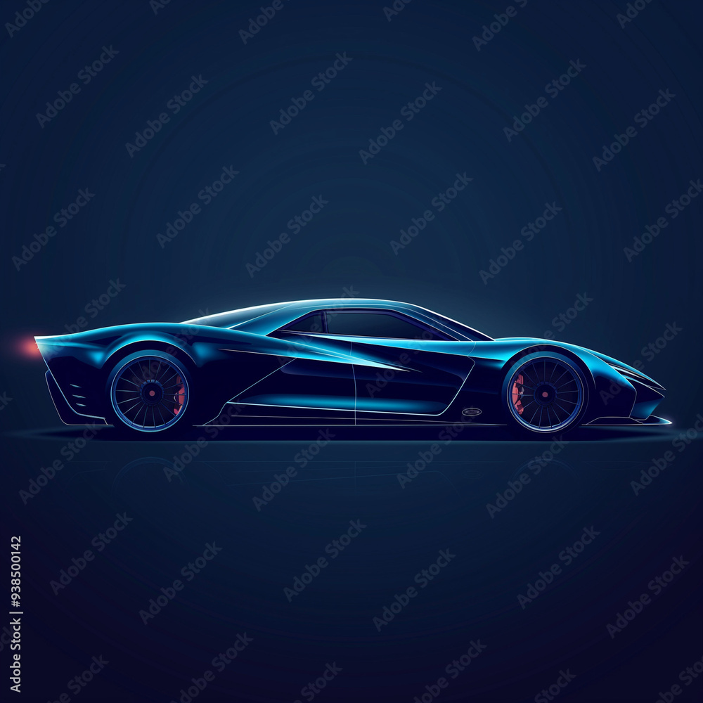 Duplicate Sapphire Sports Car with Sleek Lines: Luxurious Logo Design Duplicate Sapphire Sports Car with Sleek Lines: Luxurious Logo Design
