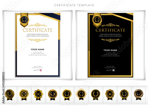 賞状２２６　certificate　award　表彰状　celebration