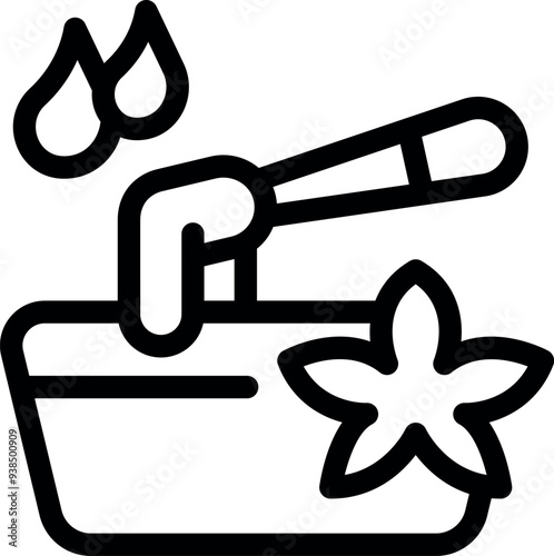Bowl with hot wax and a wooden spatula for applying are ready for a depilation procedure