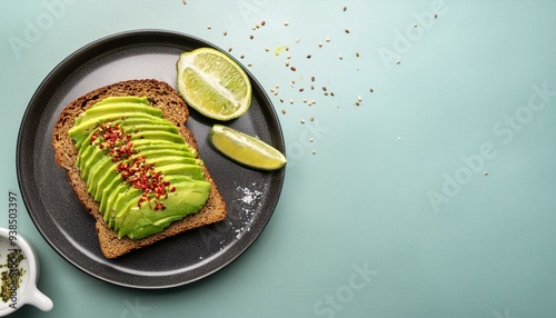 Vegan Avocado Toast Space for text