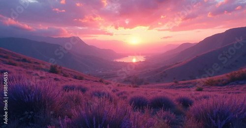 sunrise in the mountains