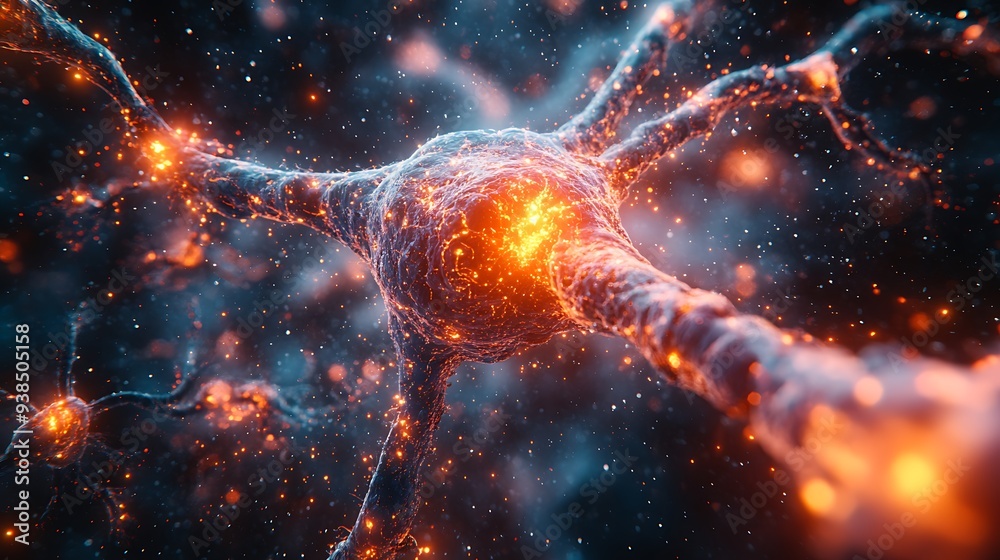 Human brain stimulation or activity with neuron close-up 3D rendering illustration. Neurology, cognition, neuronal network, psychology, neuroscience scientific concepts design Human brain stimulation or activity with neuron close-up 3D rendering illustration. Neurology, cognition, neuronal network, psychology, neuroscience scientific concepts design