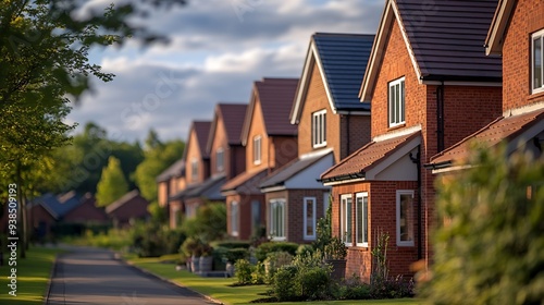 New house build in the UK example of modern homes built in Britain : Generative AI