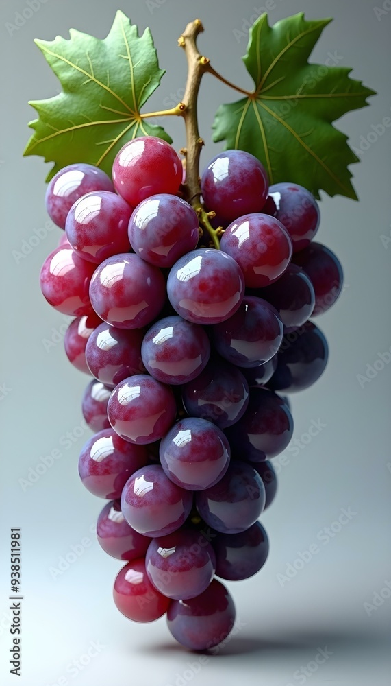 A grapes with green leaves, A grapes with green leaves,