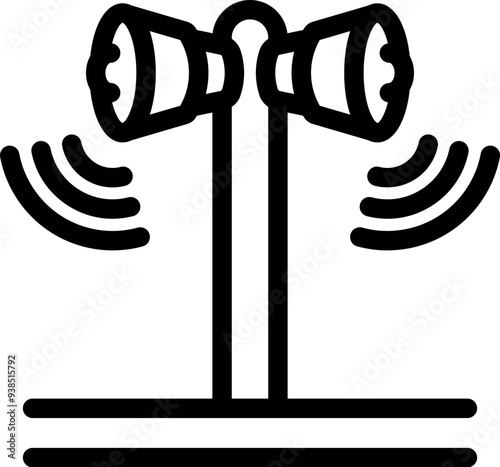 Street loudspeaker is broadcasting important information