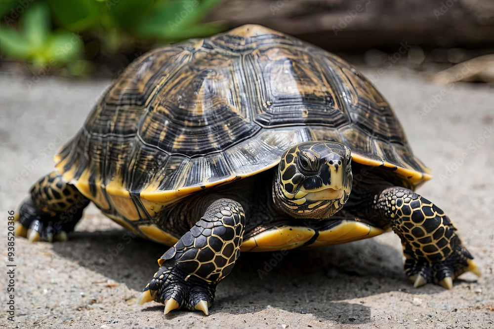 Obraz premium a magnificent happy turtle 