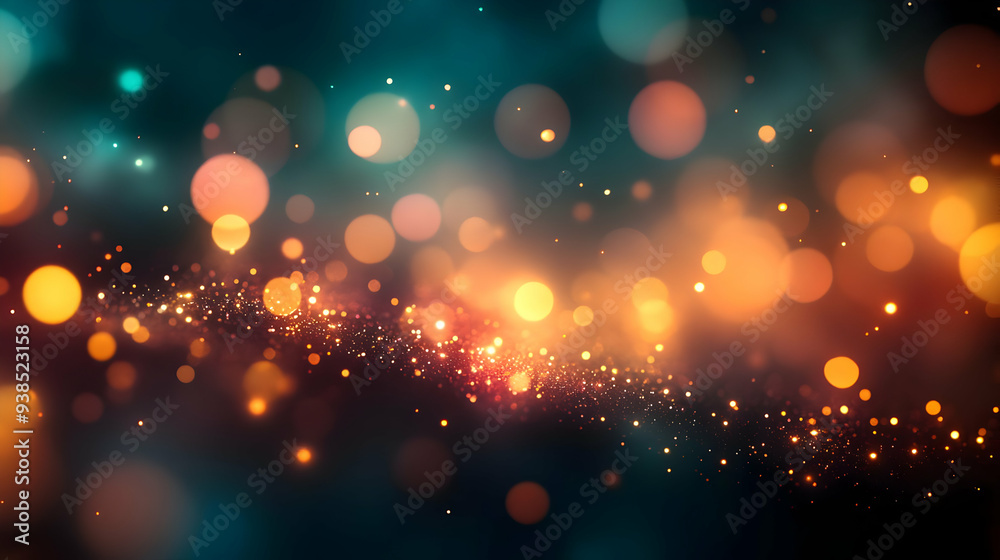 Abstract bokeh background with warm and cool lights. Abstract bokeh background with warm and cool lights.