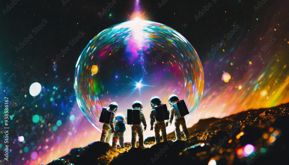 Obraz premium 宇宙飛行士のイラスト