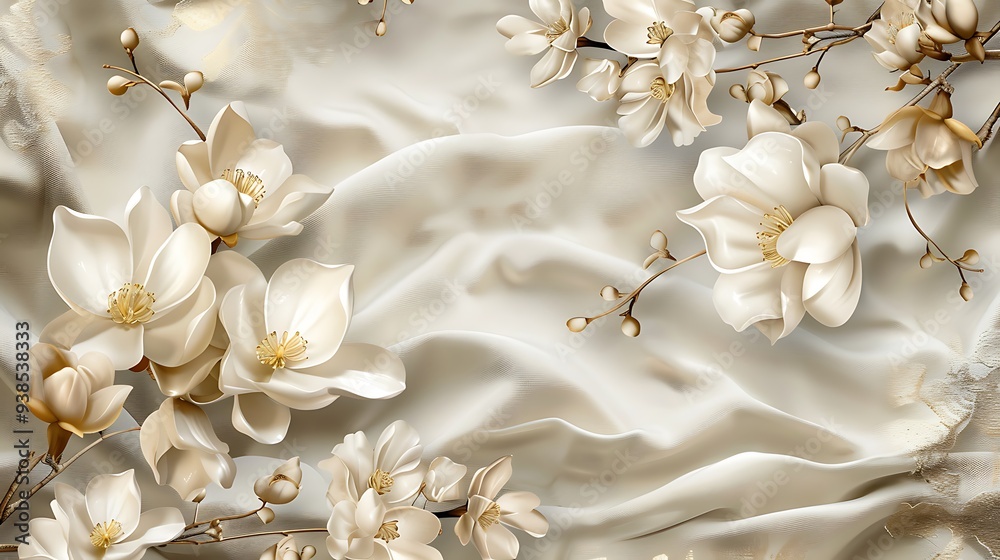 3D High-Decoration Background Wallpaper, floral 3D wallpaper design for photo mural background