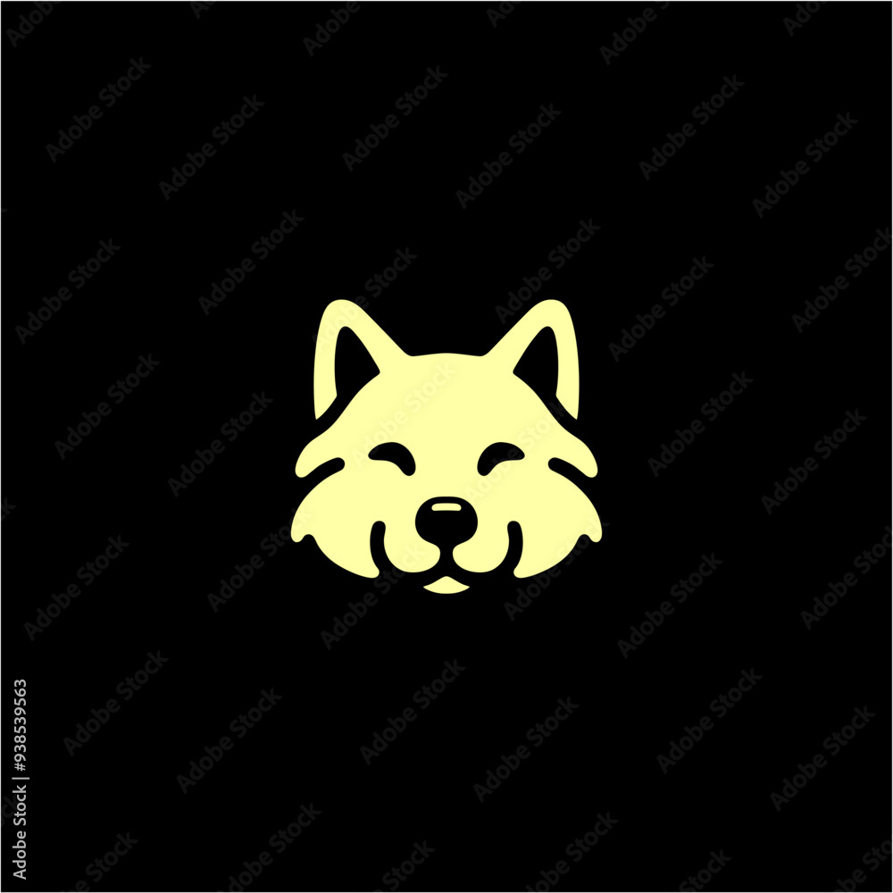 simple cute black and white dog silhouette logo design simple cute black and white dog silhouette logo design
