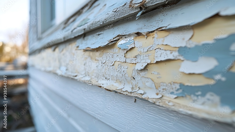 Damaged plastic siding is replaced as part of exterior house remodel : Generative AI Damaged plastic siding is replaced as part of exterior house remodel : Generative AI