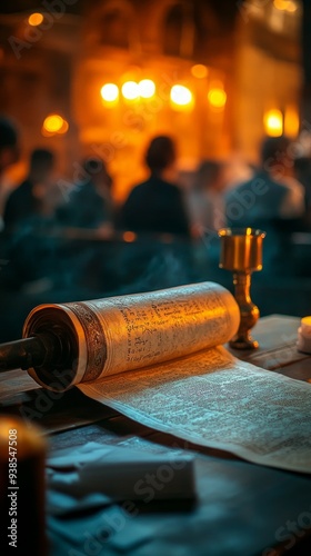 Torah Scroll Synagogue Service Judaism Religion Spiritual Symbol