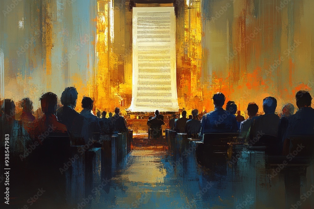 Torah Scroll Synagogue Service Judaism Religion Spiritual Symbol Torah Scroll Synagogue Service Judaism Religion Spiritual Symbol