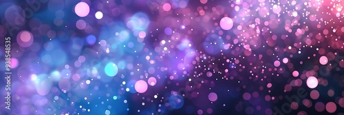 A vibrant abstract background featuring colorful bokeh lights in shades of blue, purple, and pink.