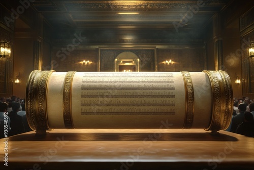 Torah Scroll Synagogue Service Judaism Religion Spiritual Symbol