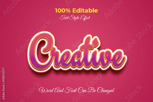 Creative editable text effect template