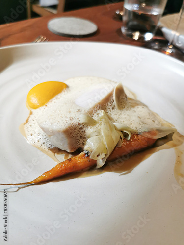 Fish and carrots and foam